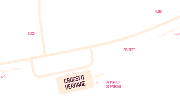 Plan d'accès CrossFit Heritage Wavre
